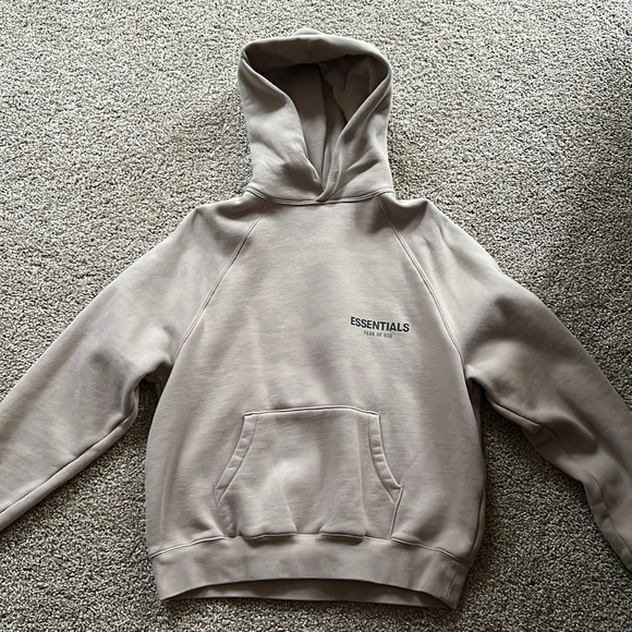 Fear of God Sweaters - ESSENTIALS Feat Of God Beige Hoodie